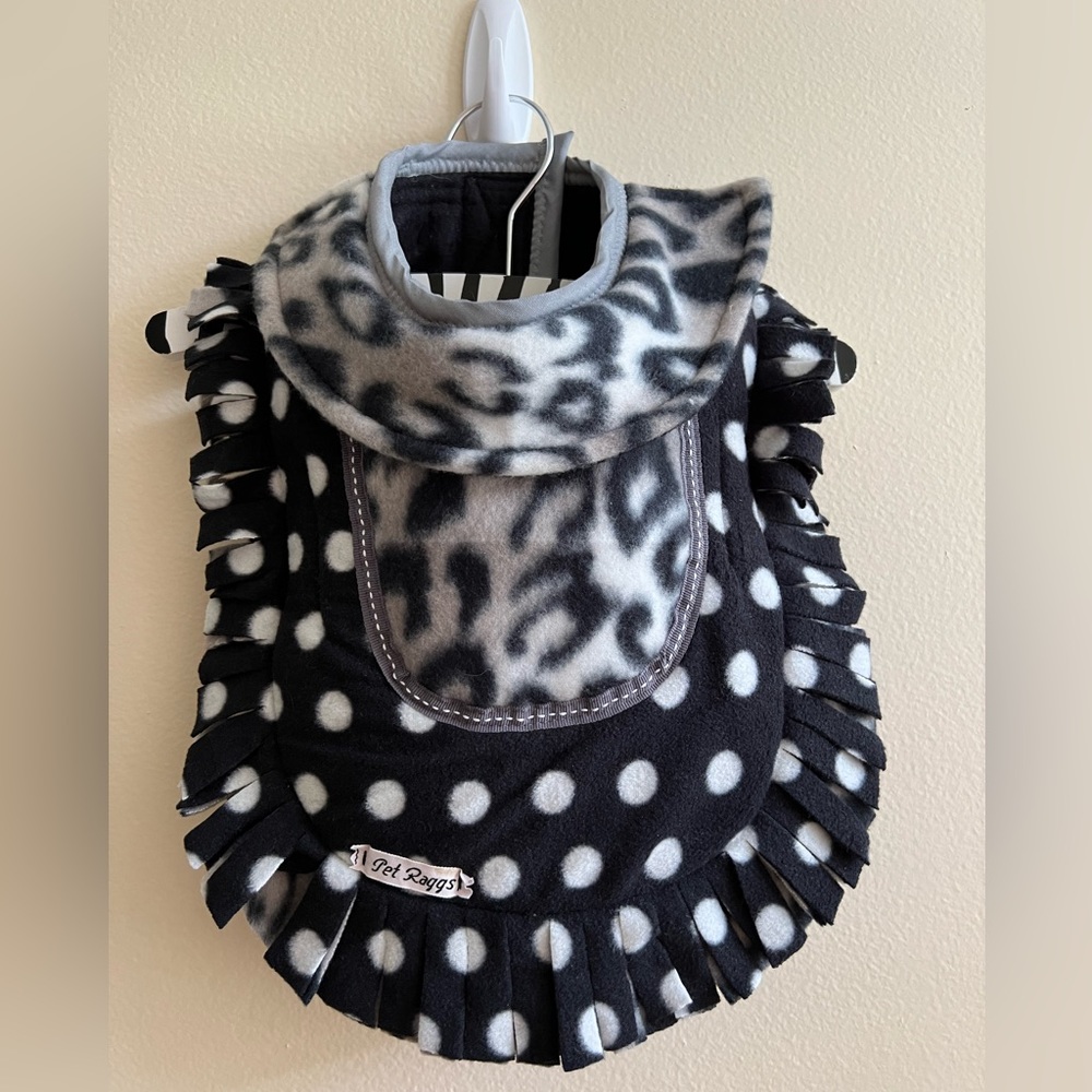 Designer Handmade Fleece Jacket with Collar and Matching Lining.